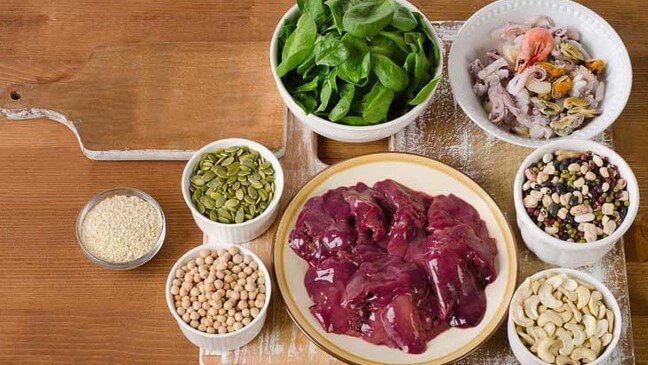 Các loại thực phẩm giàu sắt có thể tăng nhiệt lượng cho cơ thể