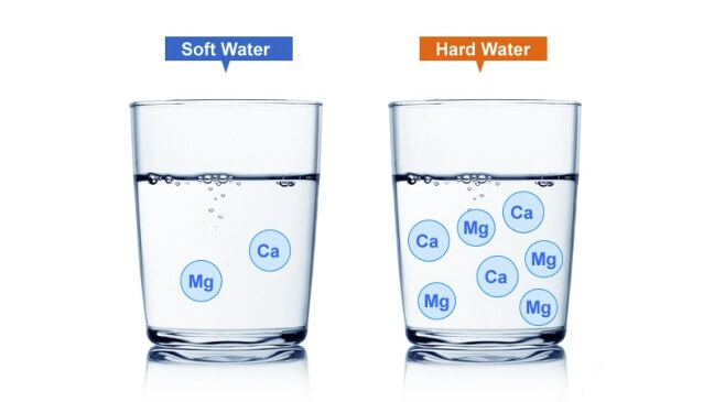 Nước mềm chứa ít các khoáng chất Magie và Canxi hơn nước cứng